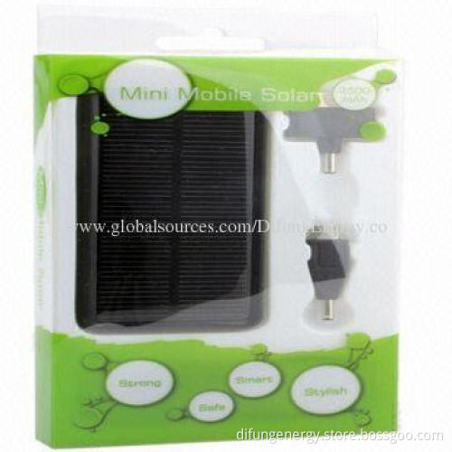 Our Factory Patent Design 2,500mAh Portable Solar Chargers, Mini Solar System with Mobile Charger
